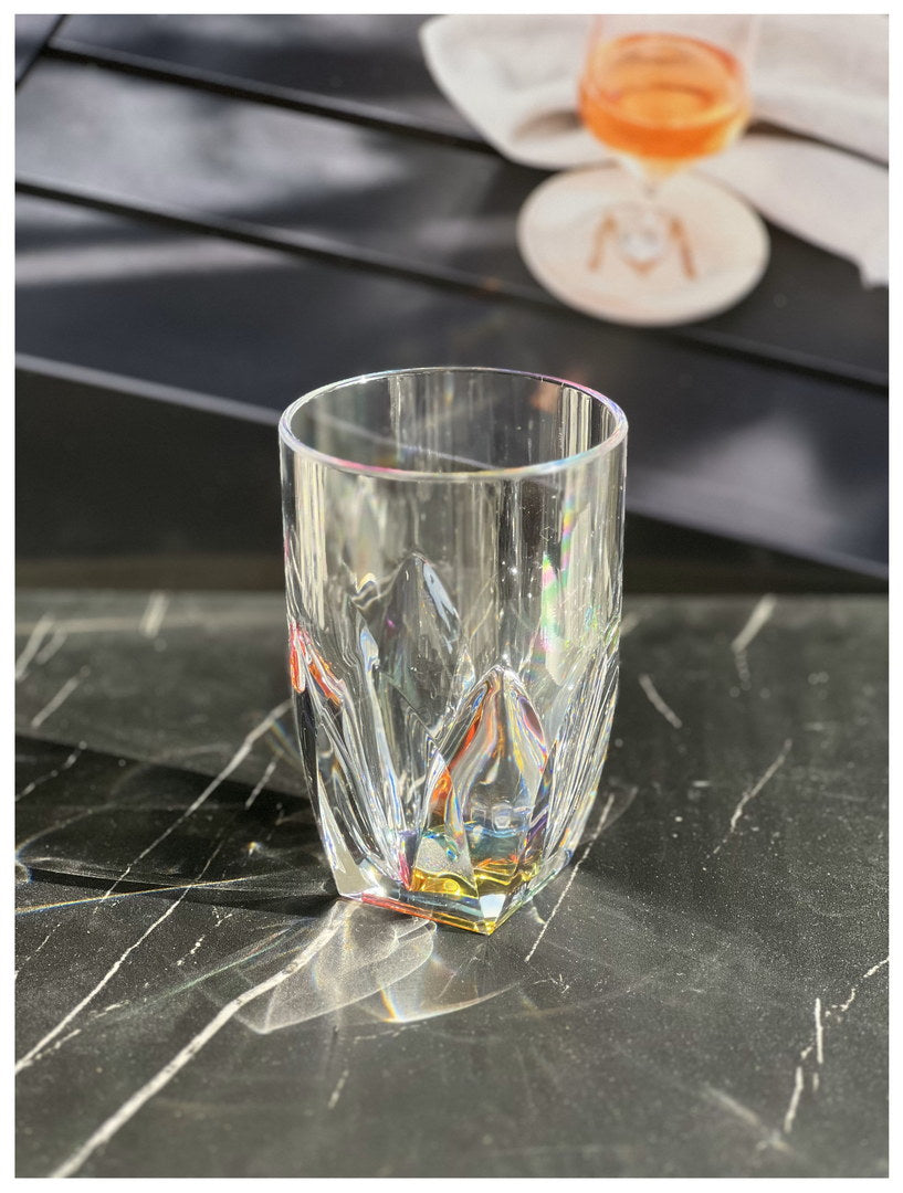 Rainbow Diamond Acrylic Glasses Drinking Set