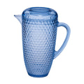 2.5 Quarts Water Pitcher with Lid - Diamond Cut Unbreakable Plastic