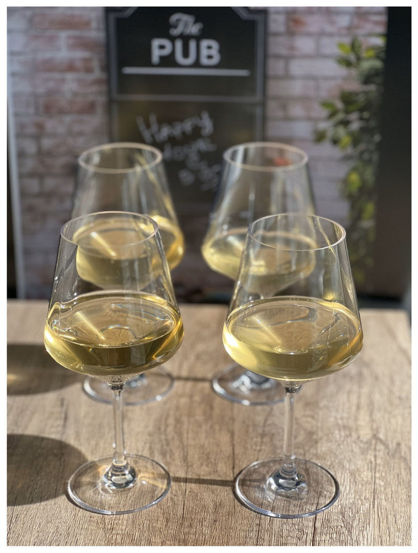 Plastic Wine Glasses Set of 4 (15oz), BPA Free Tritan