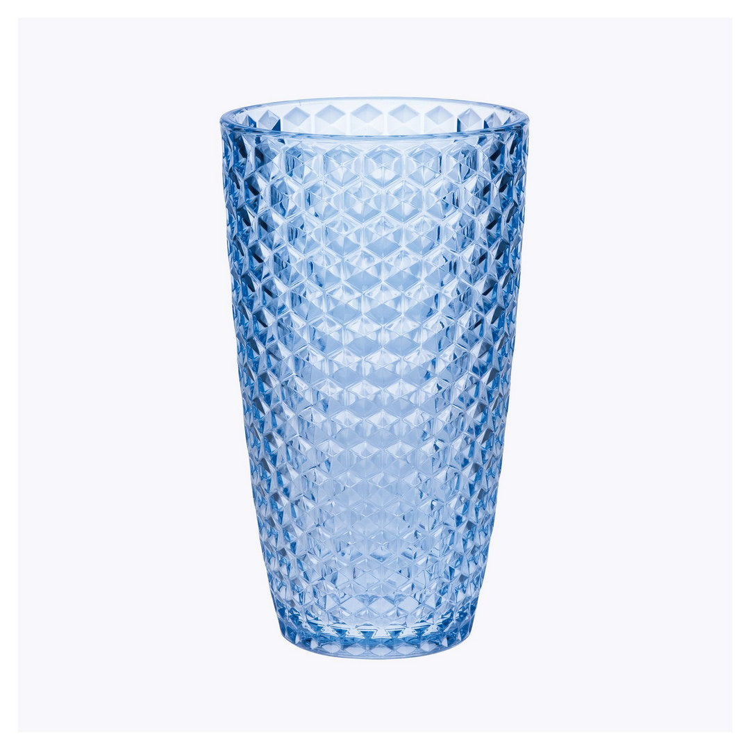 Diamond Cut Acrylic Glasses Drinking Set of 4 - 19oz