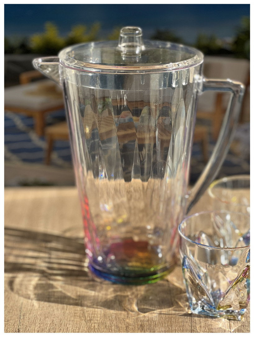2.5 Quarts Water Pitcher with Lid - Unbreakable Plastic Design