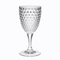Diamond Cut Plastic Wine Glasses Set of 4 (12oz)