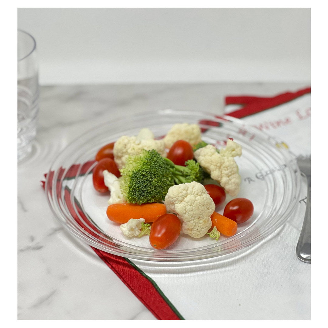Designer Swirl 9" Plastic Dessert Plates Set of 4