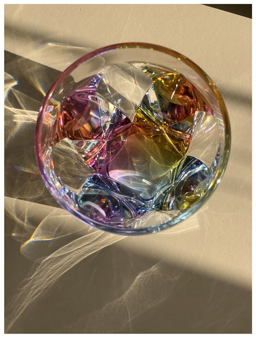 Rainbow Diamond Acrylic Glasses Drinking Set of 4 DOF