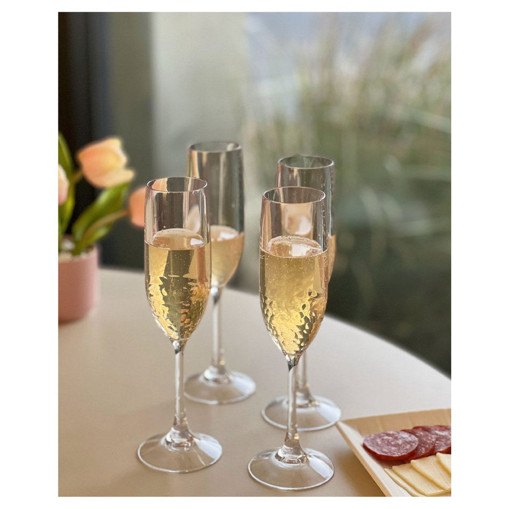 Tritan Lexington Plastic Champagne Flutes Set of 4 (6oz)