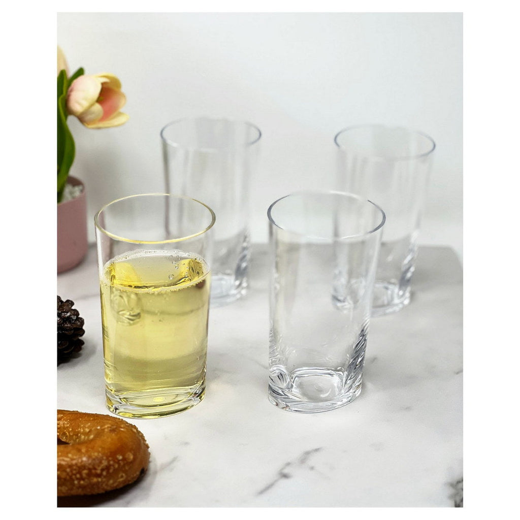 Oval Halo Tritan Glasses Drinking Set of 4 Hi Ball (15oz)