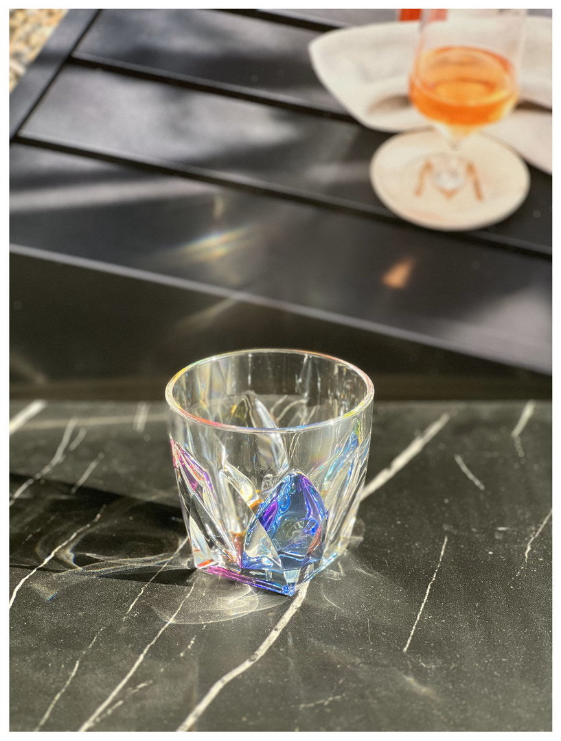Rainbow Diamond Acrylic Glasses Drinking Set of 4 DOF