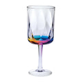 Rainbow Diamond Plastic Wine Glasses Set of 4 (16oz)