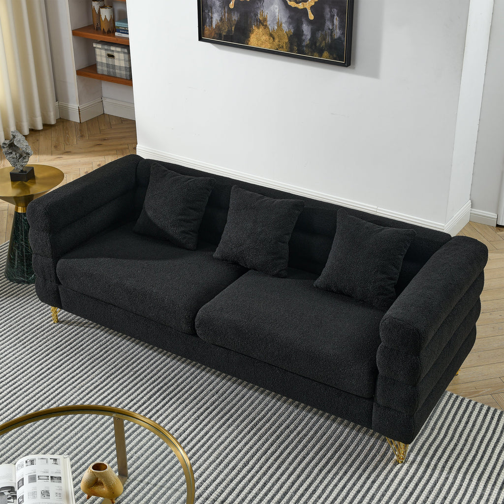 Cloud-Shaped Plush Sofa Set