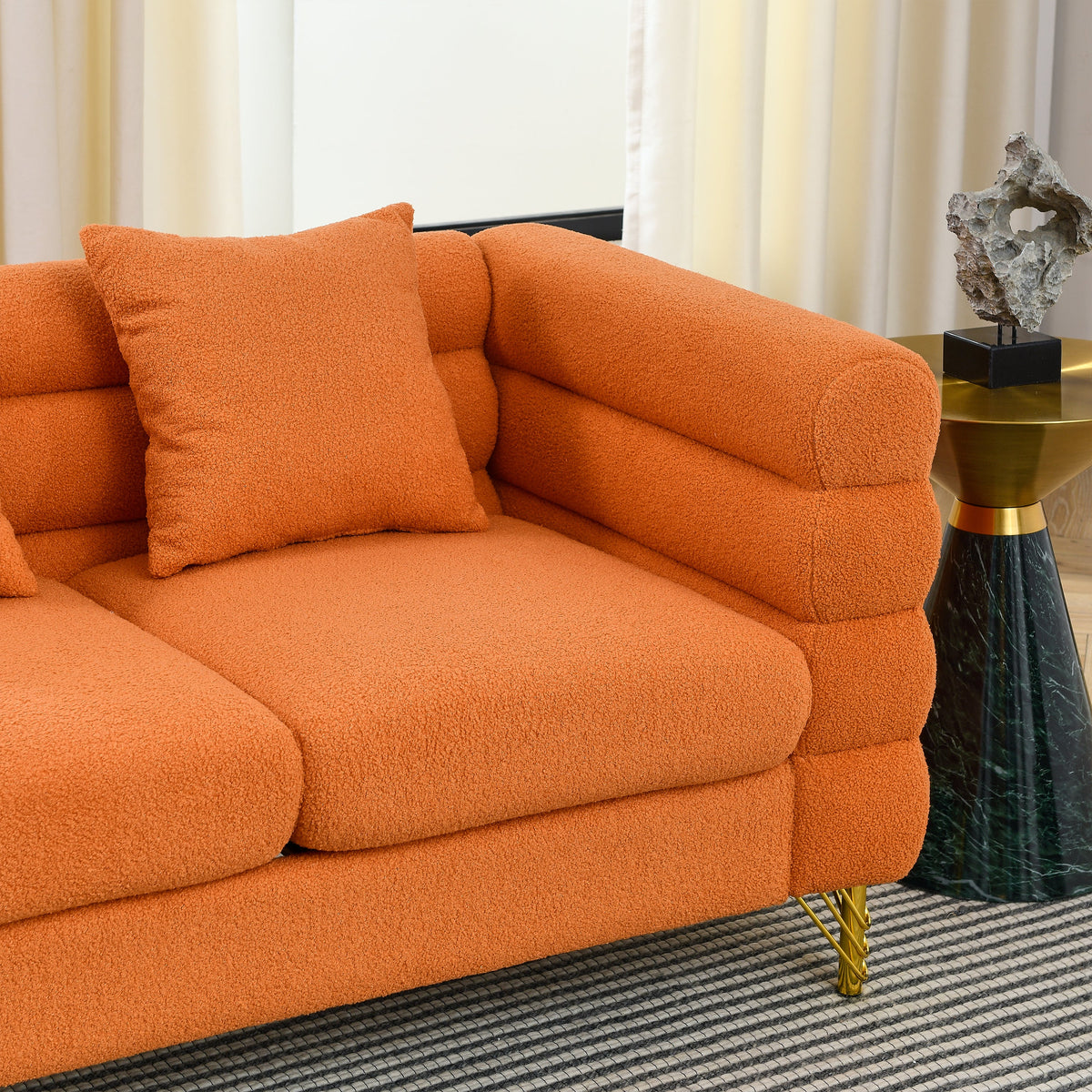 60 Inch Oversized 2 Seater Sectional Sofa