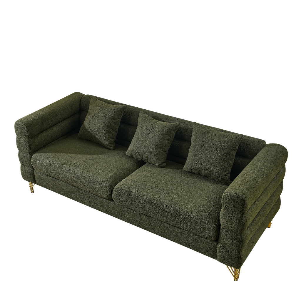 81-Inch Oversized 3 Seater Sectional Sofa
