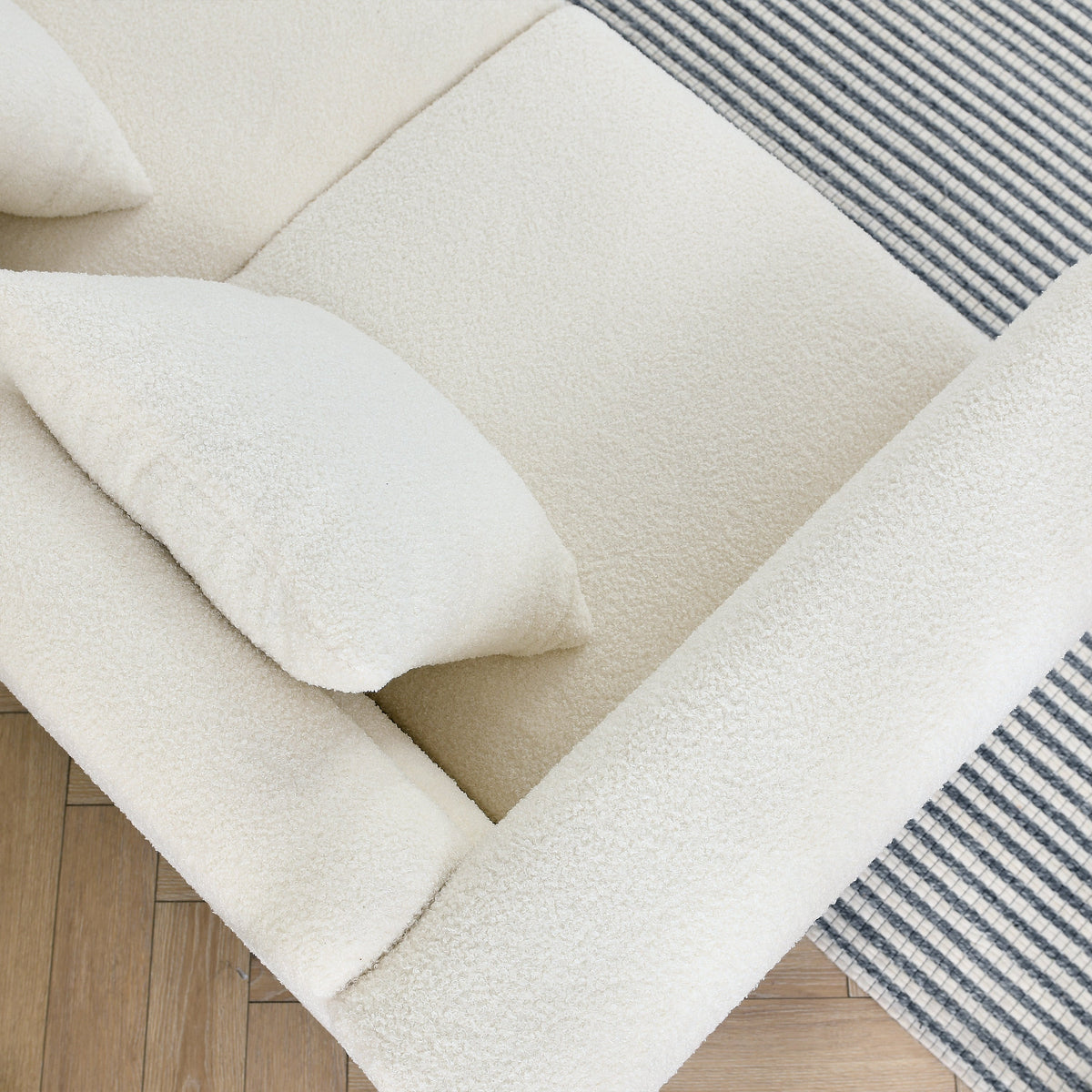 60-Inch Oversized 2-Seater Sectional Sofa