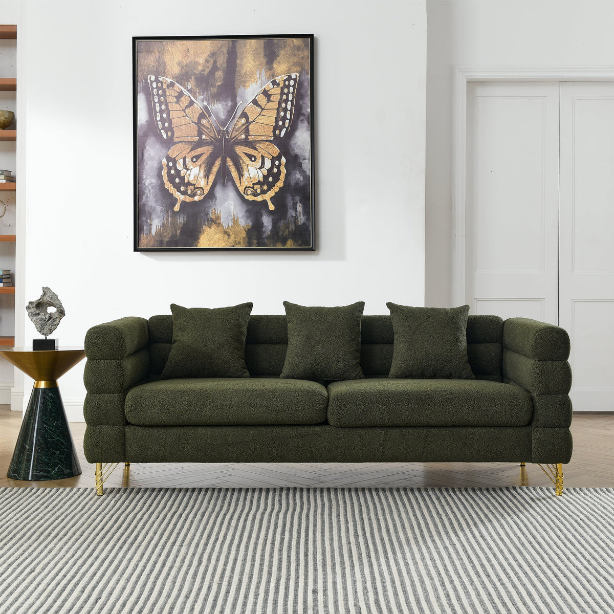81-Inch Oversized 3 Seater Sectional Sofa