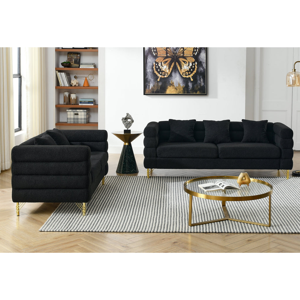 Cloud-Shaped Plush Sofa Set