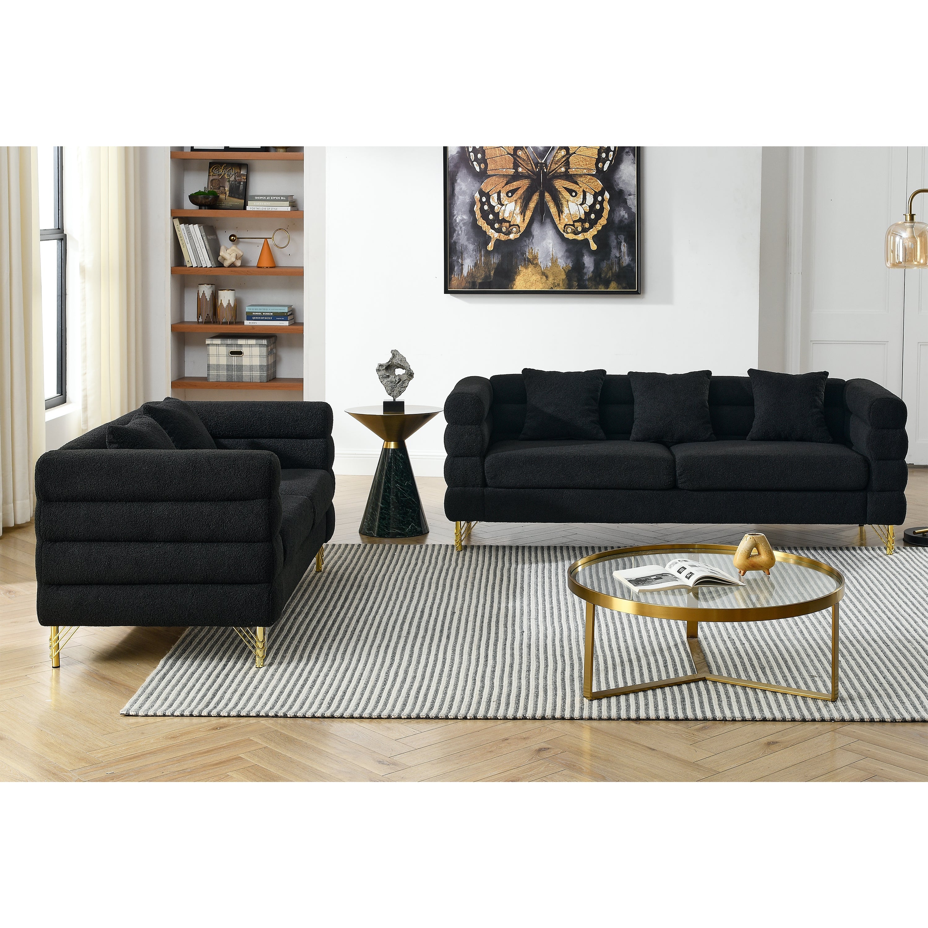 Cloud-Shaped Plush Sofa Set