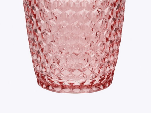 Diamond Cut Acrylic Glasses Drinking Set of 4 - 19oz