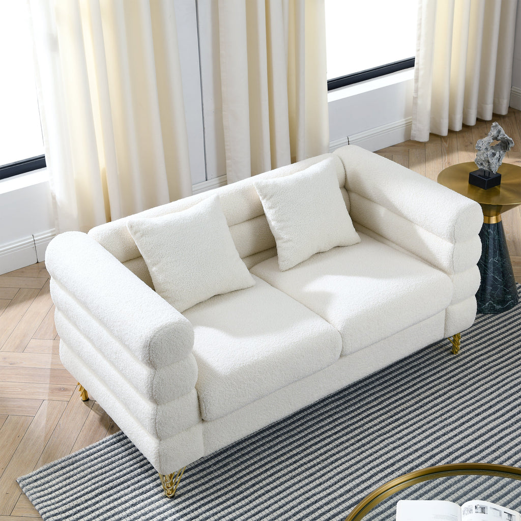 60-Inch Oversized 2-Seater Sectional Sofa