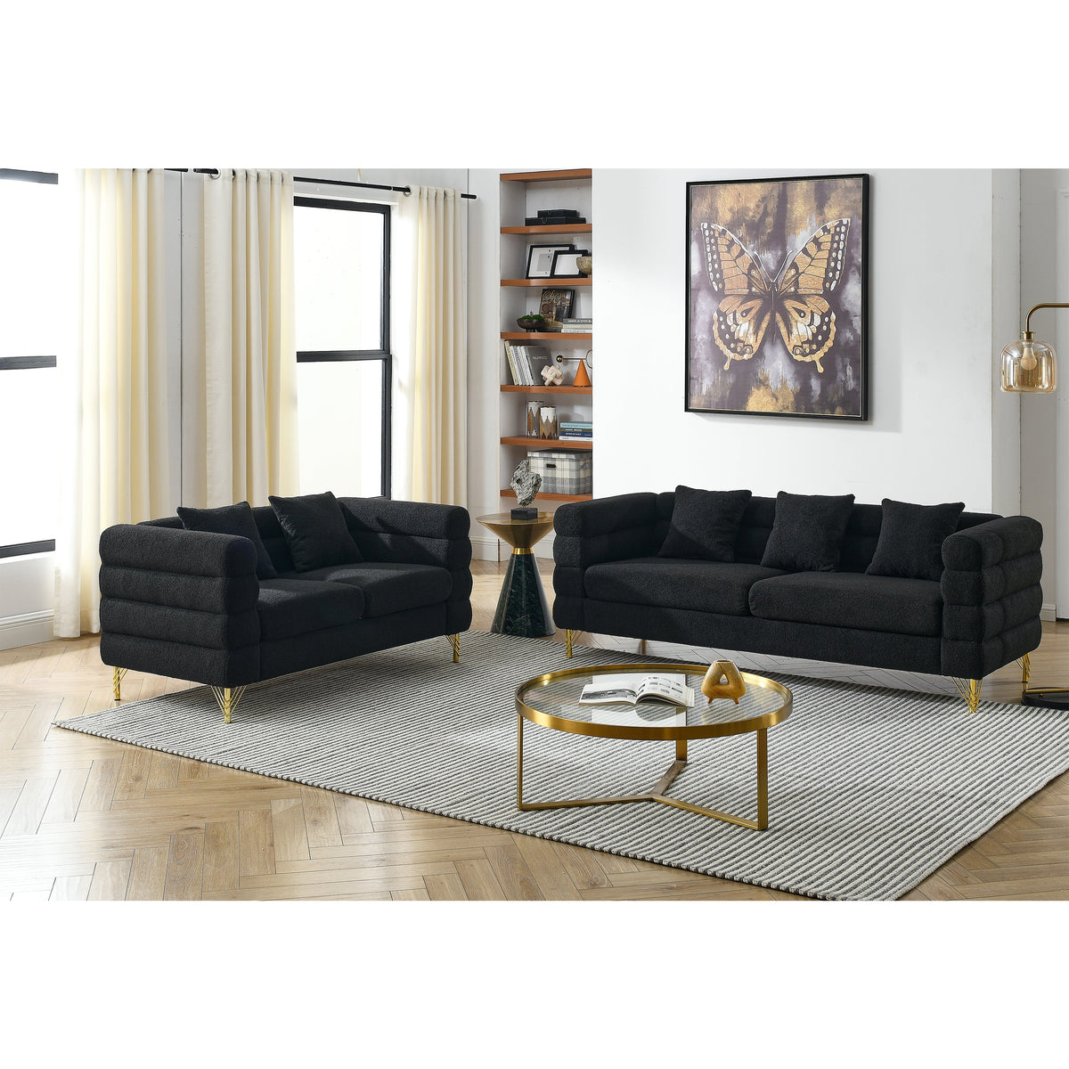 Cloud-Shaped Plush Sofa Set