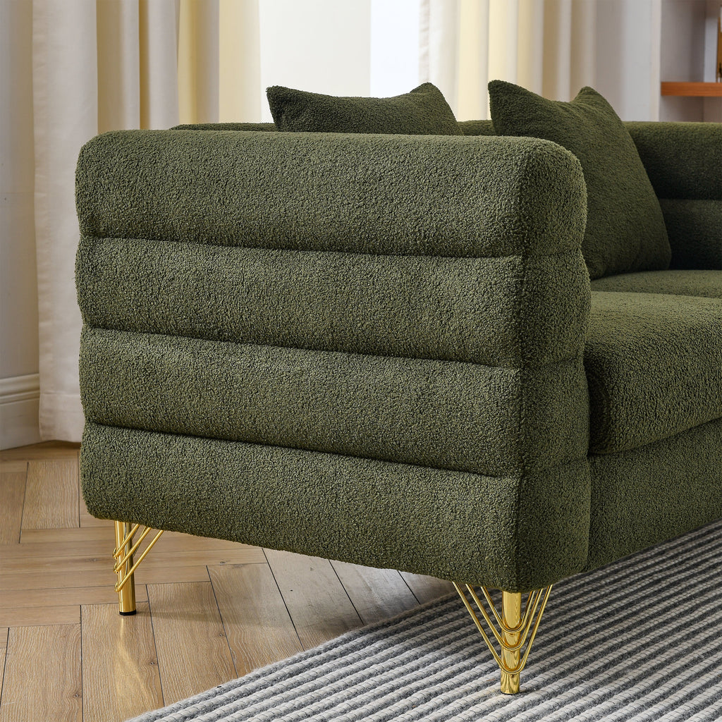 81-Inch Oversized 3 Seater Sectional Sofa
