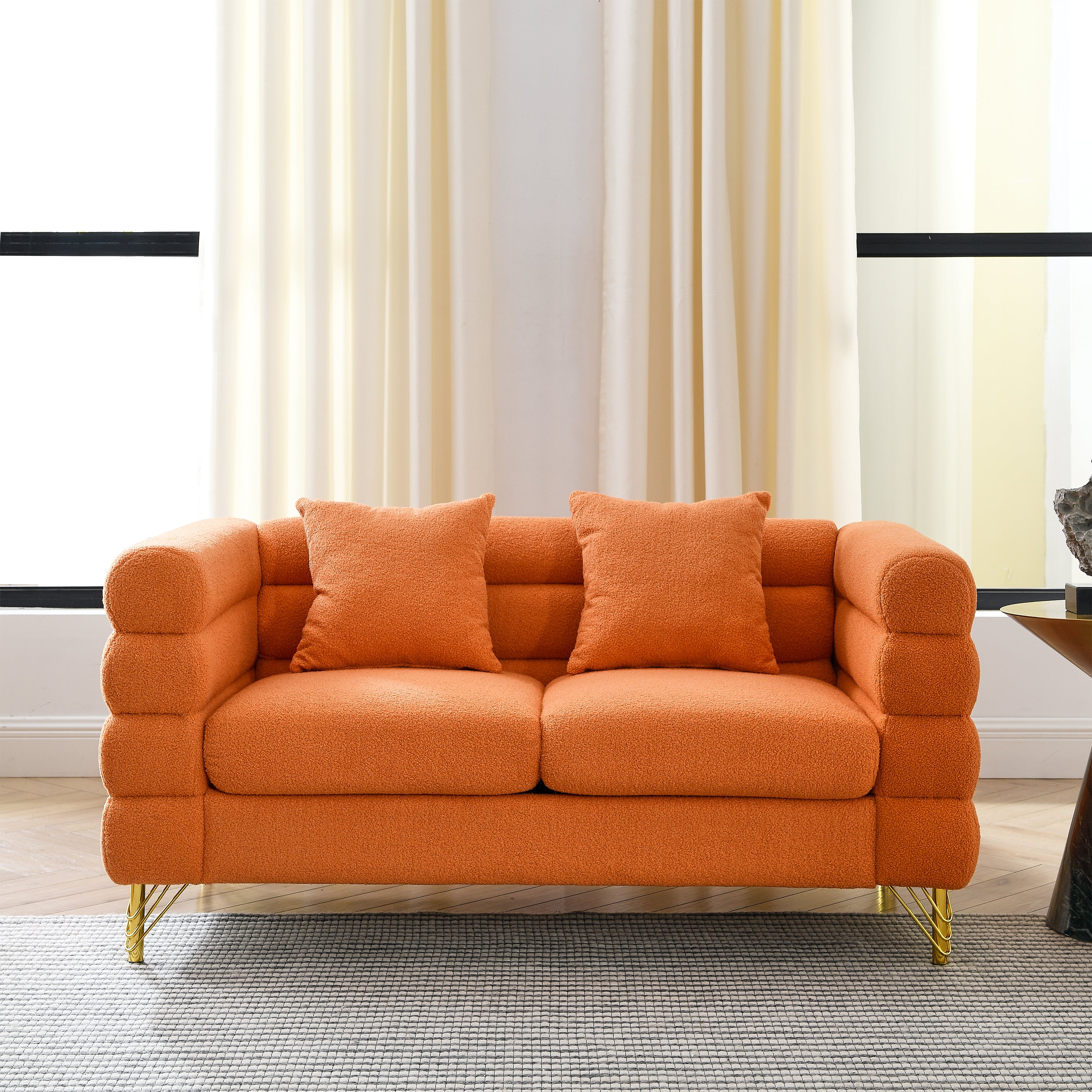 60 Inch Oversized 2 Seater Sectional Sofa