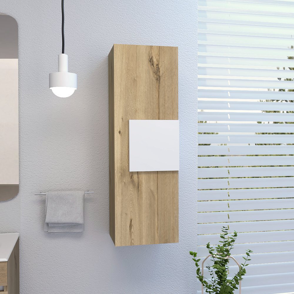 38"H Single Door Cabinet with Three Shelves