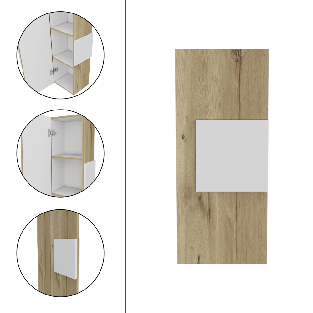 38"H Single Door Cabinet with Three Shelves