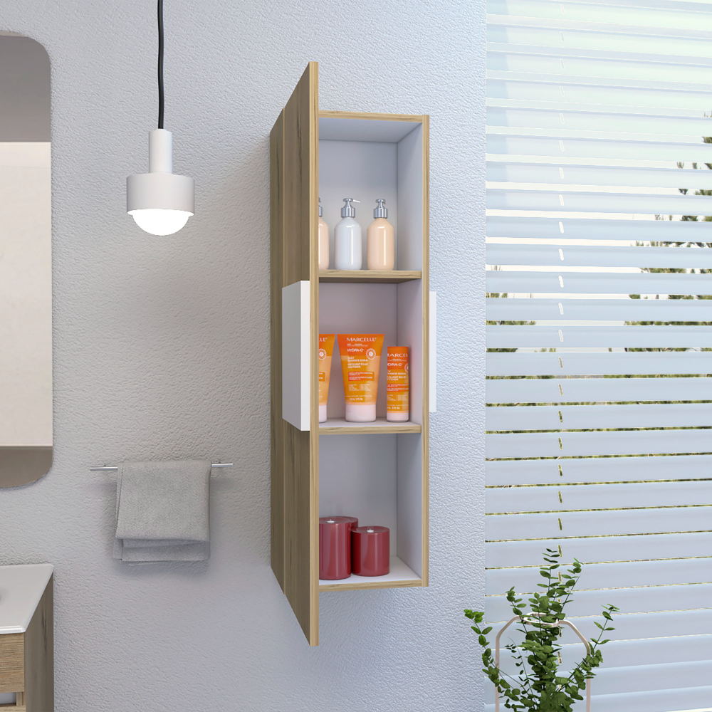 38"H Single Door Cabinet with Three Shelves