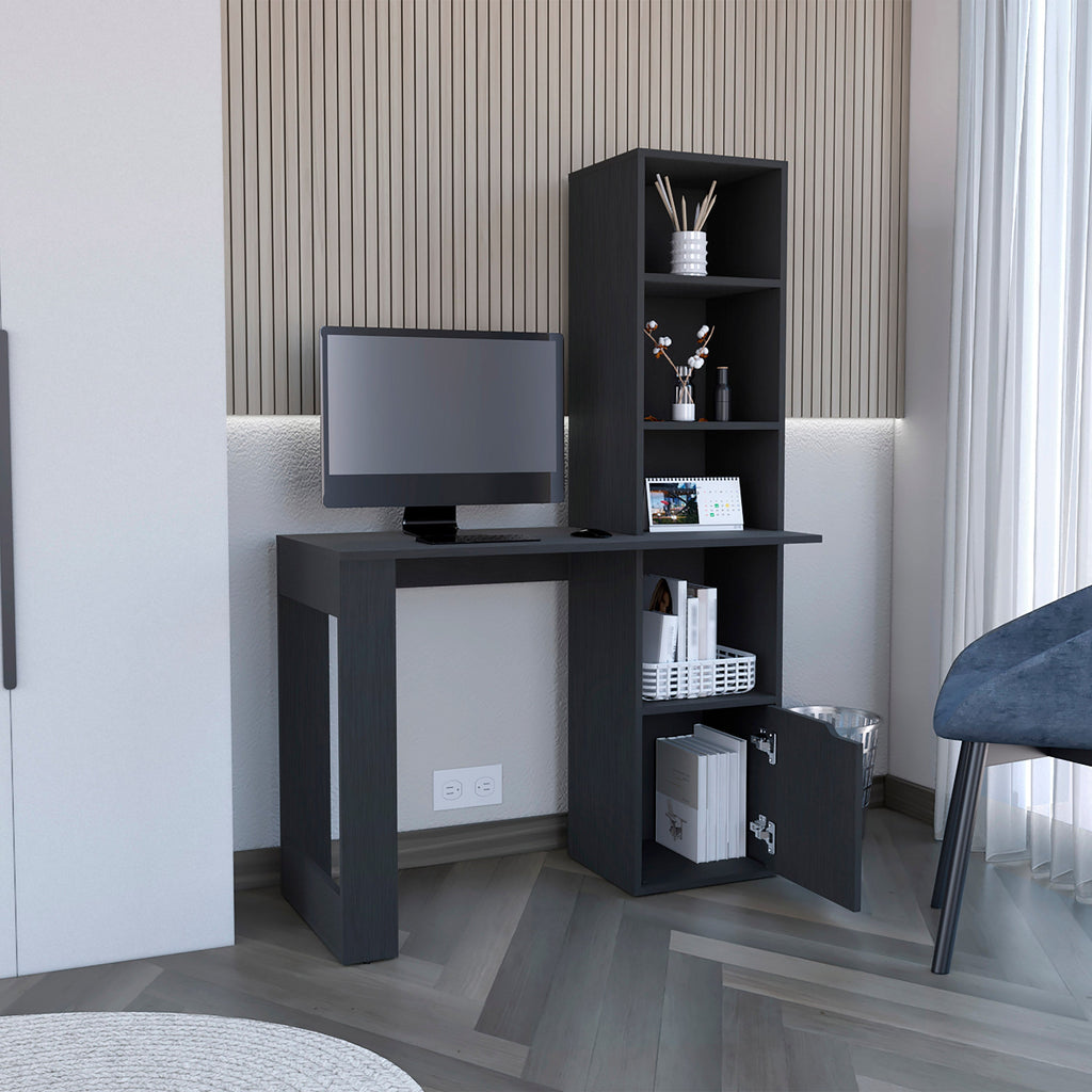 Writing Desk With Bookcase and Cabinet