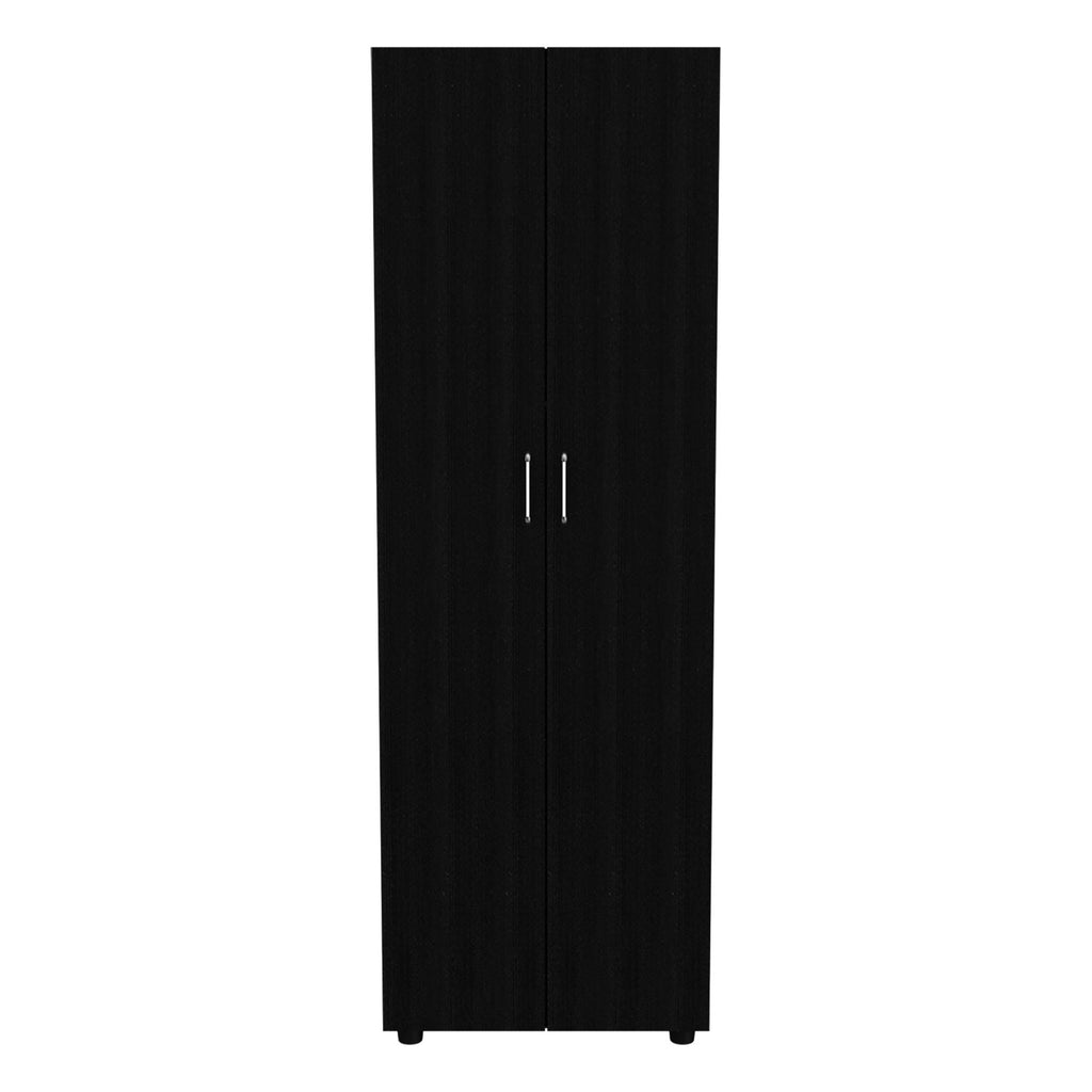 Armoire-Organiser 70.8"H with Two Shelves, Rod, and Double Door Cabinet