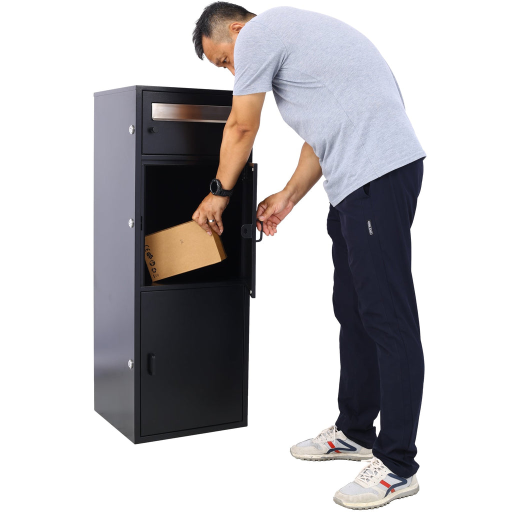 Large Steel Freestanding Floor Parcel Package Drop