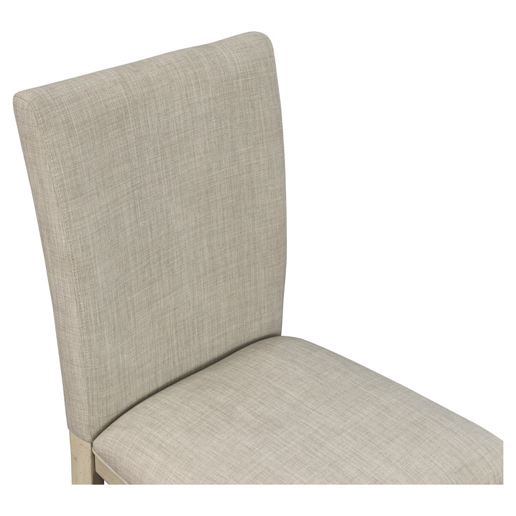 Upholstered Dining Chair with Turned Wood Legs Set of 2