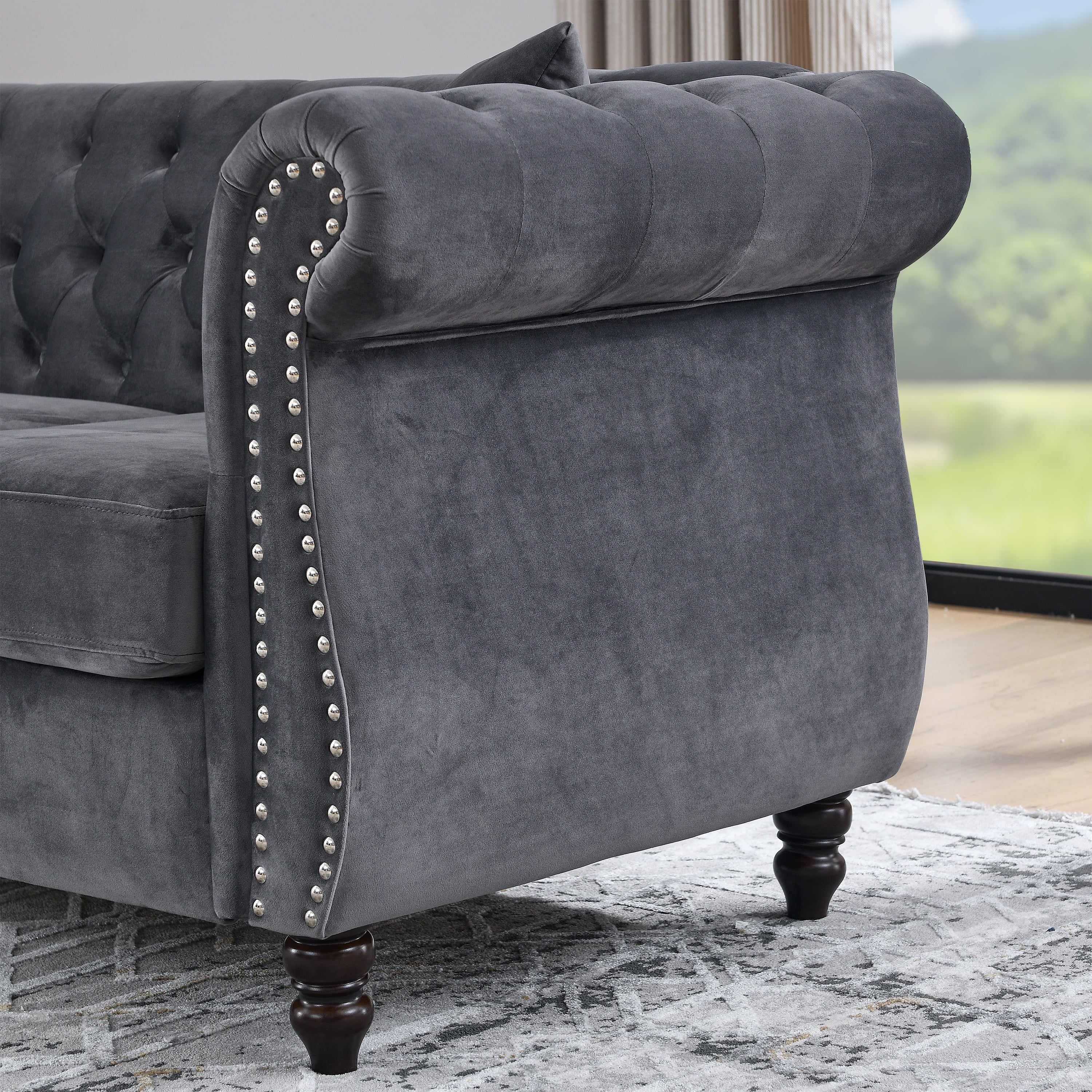 58.8" Chesterfield Sofa