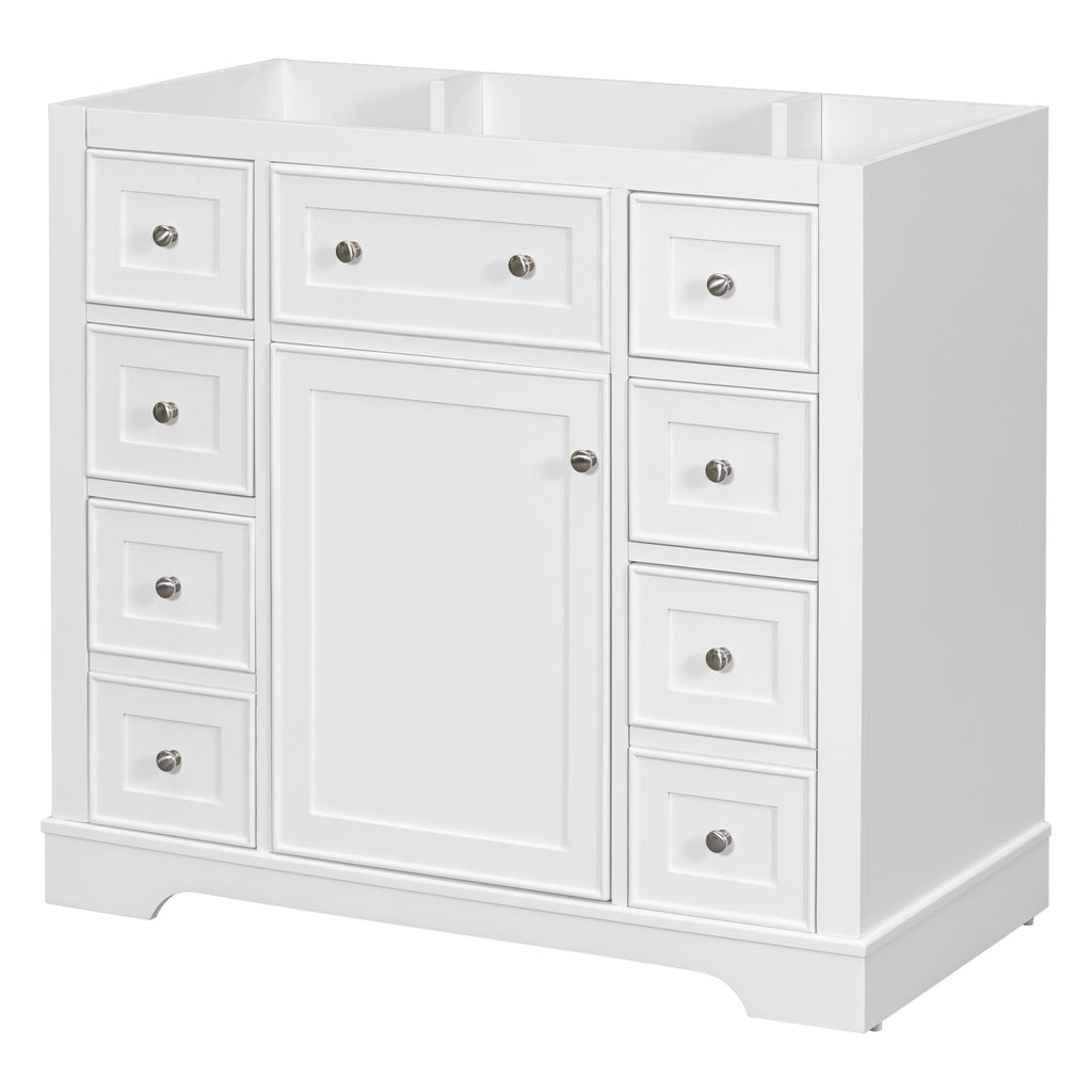 36" Bathroom Vanity without Sink, Cabinet Base Only