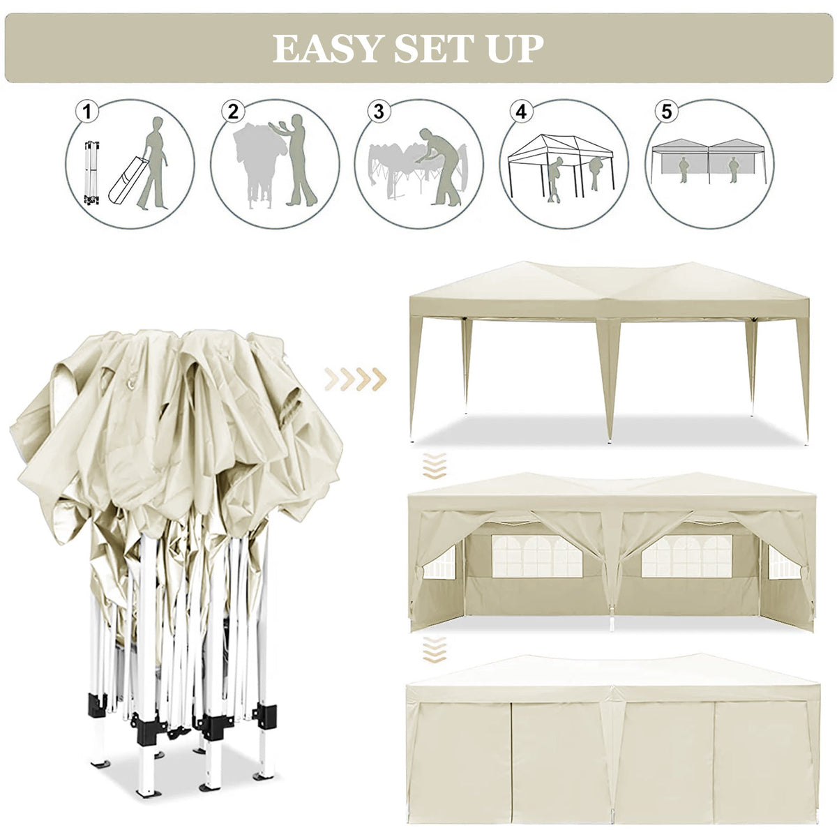 10'x20' EZ Pop Up Canopy Outdoor Portable Party Tent