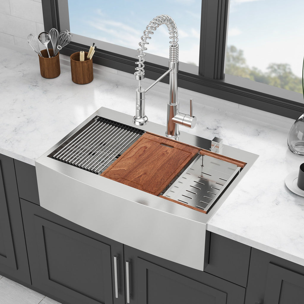 36-Inch Drop-In Farmhouse Sink Workstation