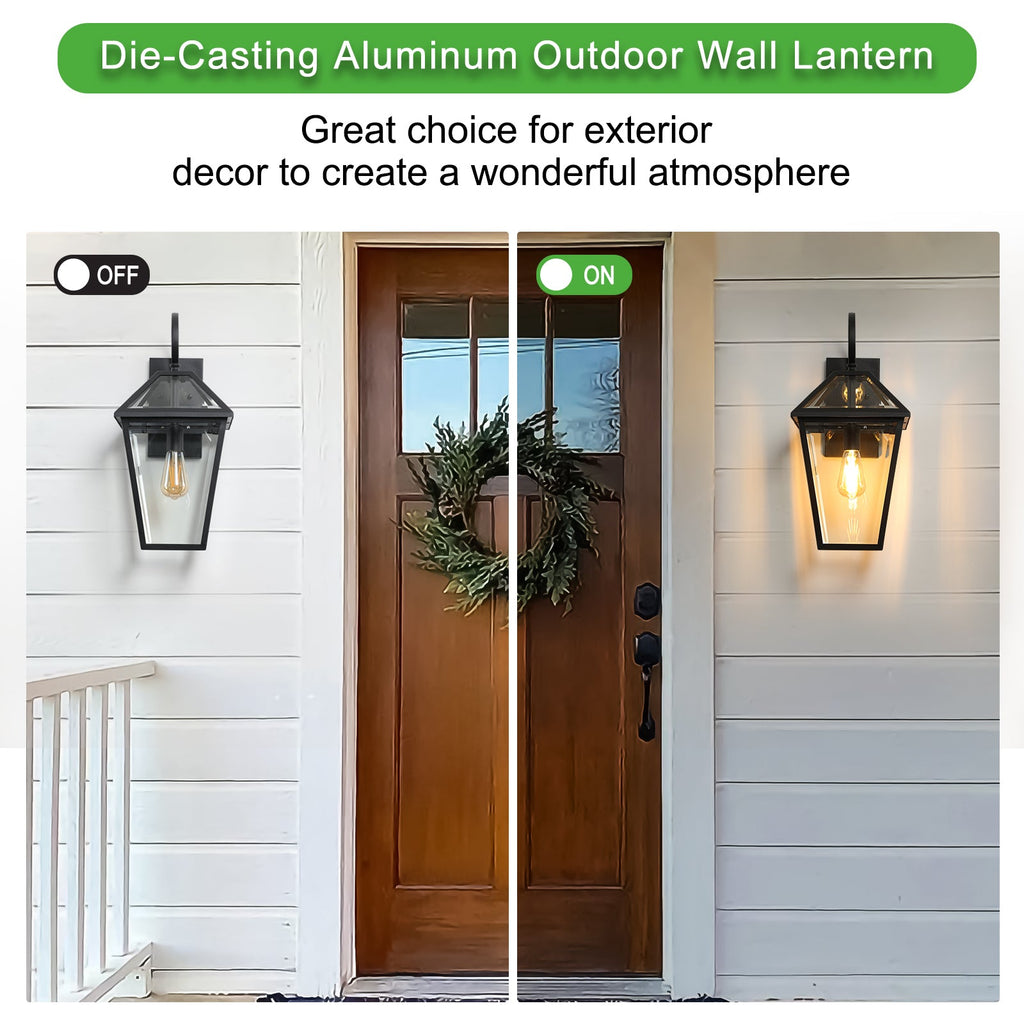 21" 2-Pack Outdoor Wall Lantern Light – Modern