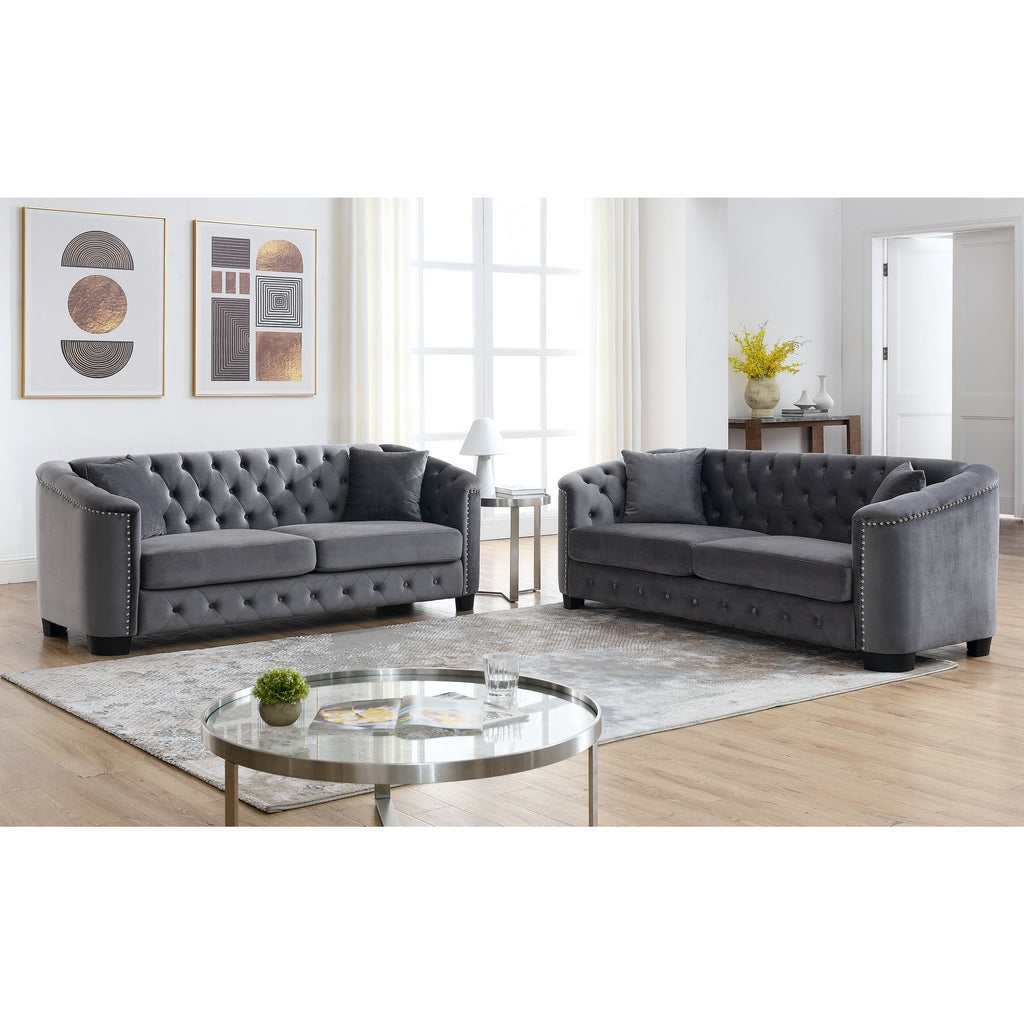 Velvet Chelsfield Sofa Set