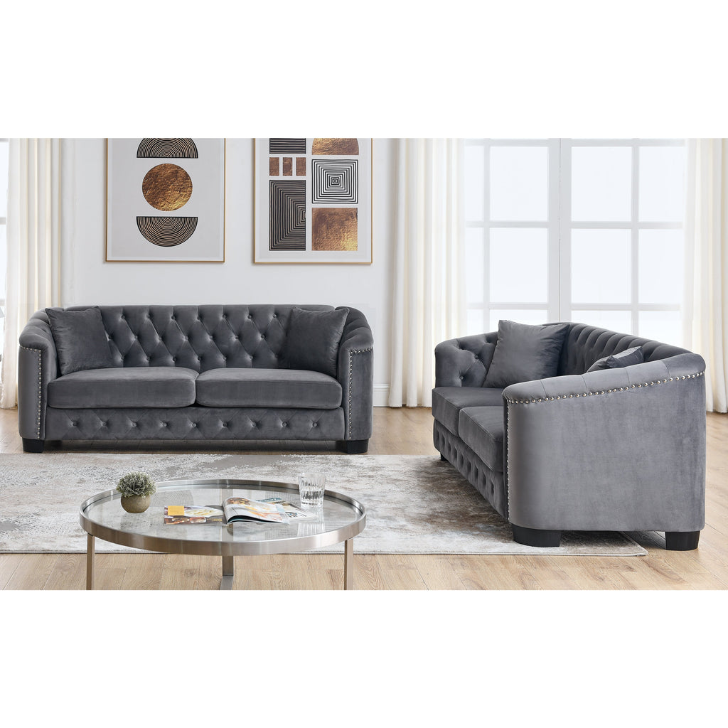 Velvet Chelsfield Sofa Set