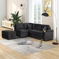 84.75" Sleeper Sofa Bed with Storage Ottoman
