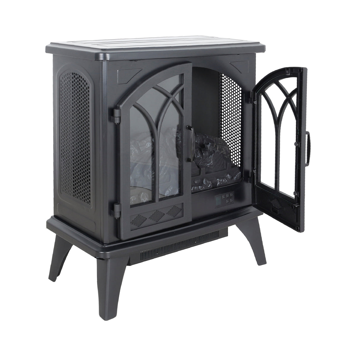 24 Inch 3D Flame Electric Infrared Quartz Fireplace Stove