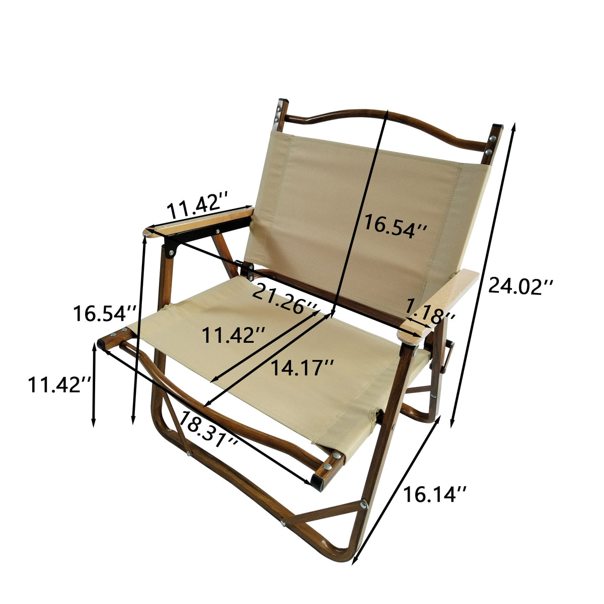 Comfy Foldable and Portable Chair with Armrests - Set of 4