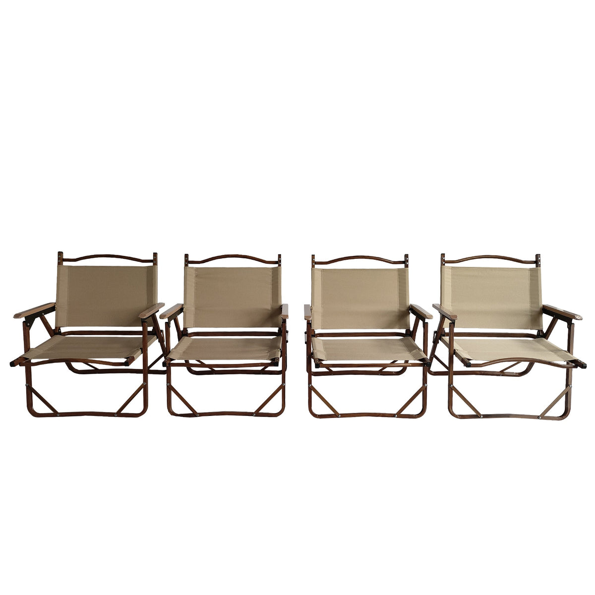 Comfy Foldable and Portable Chair with Armrests - Set of 4