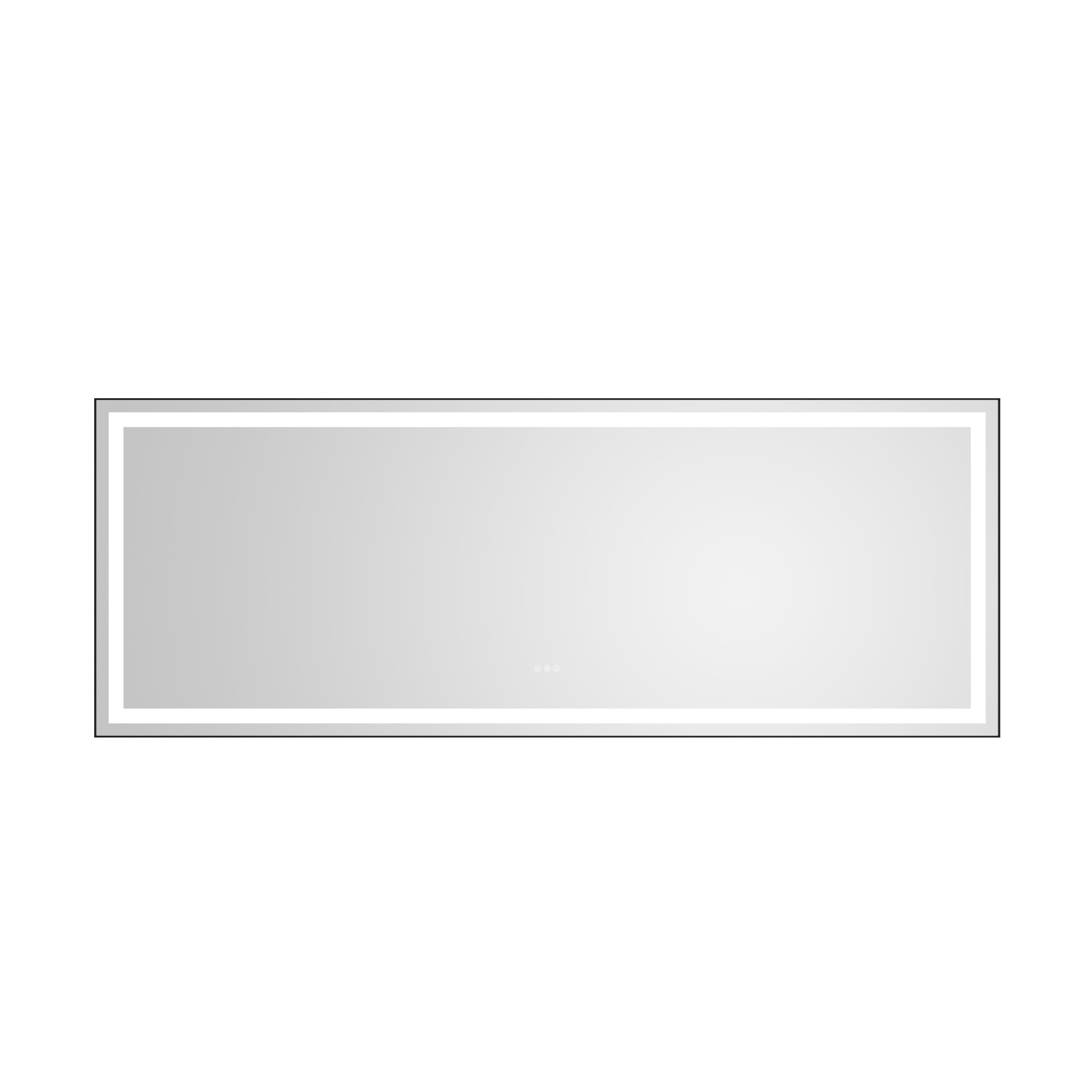 Framed LED Single Bathroom Vanity Mirror