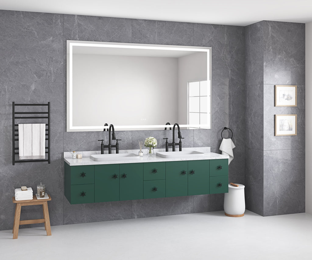 LED Bathroom Mirror 84"x48" with Front and Backlight