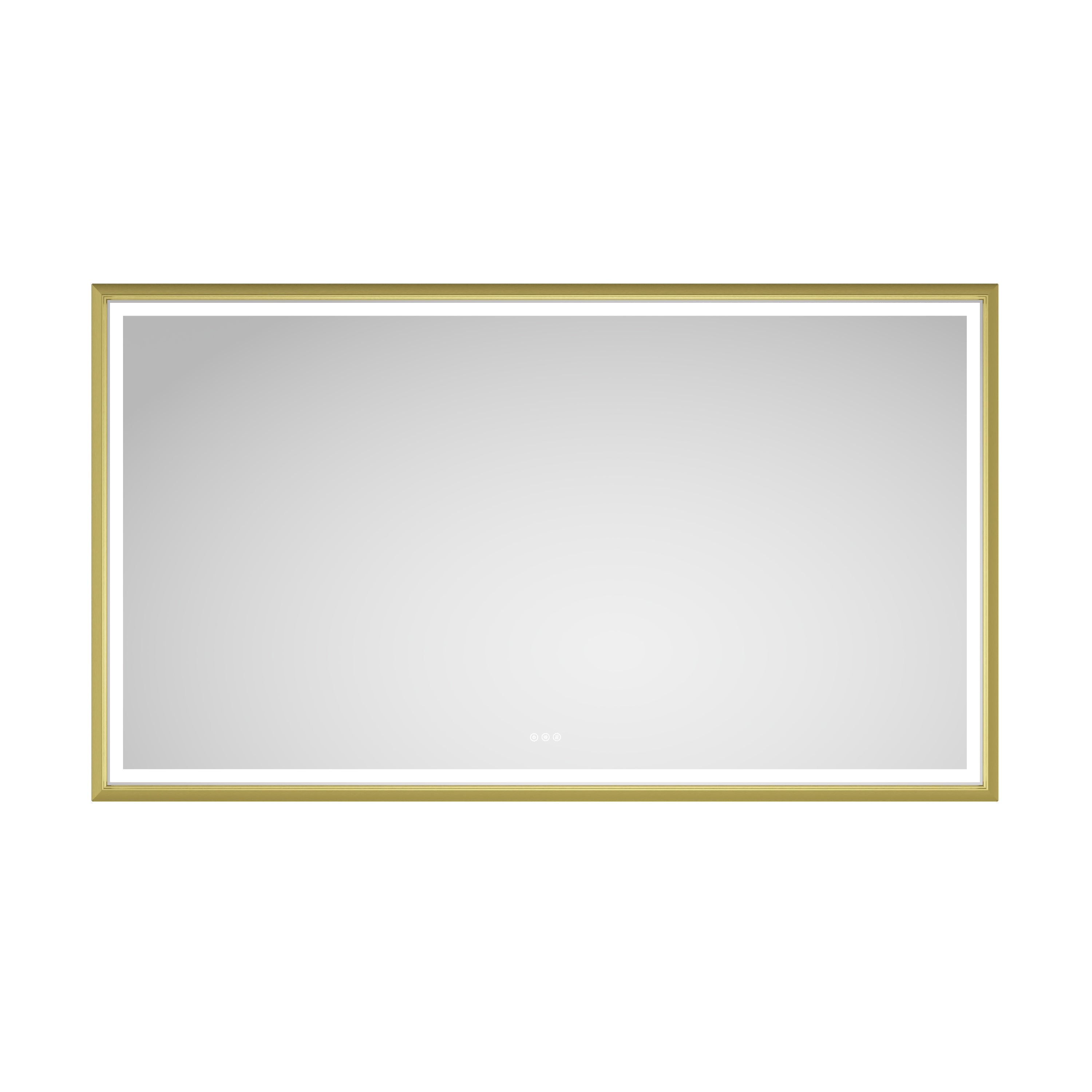 Oversized Rectangular Framed LED Mirror