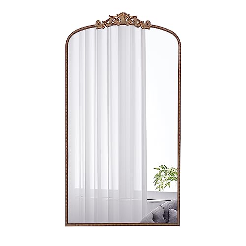 Full Length Mirror with Faux Wooden Frame