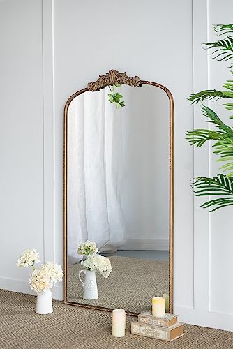 Full Length Mirror with Faux Wooden Frame