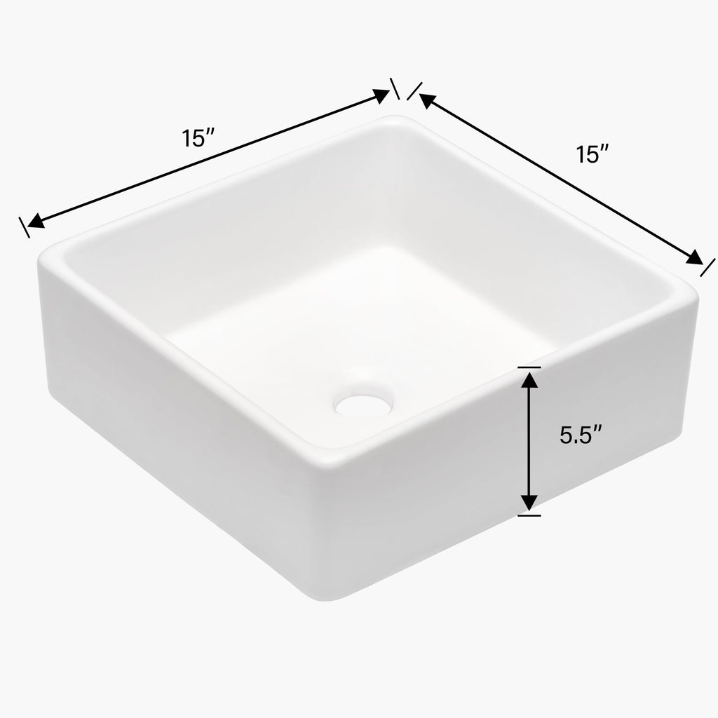 15x15 Inch Modern Bathroom Vessel Sink