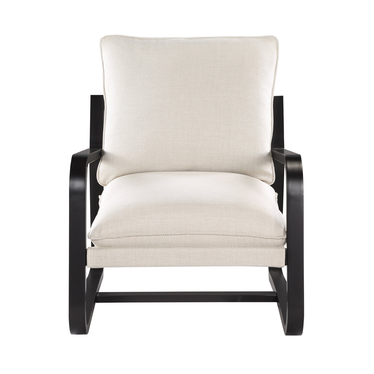 Blaire Sling Chair Upholstered in Oatmeal Fabric