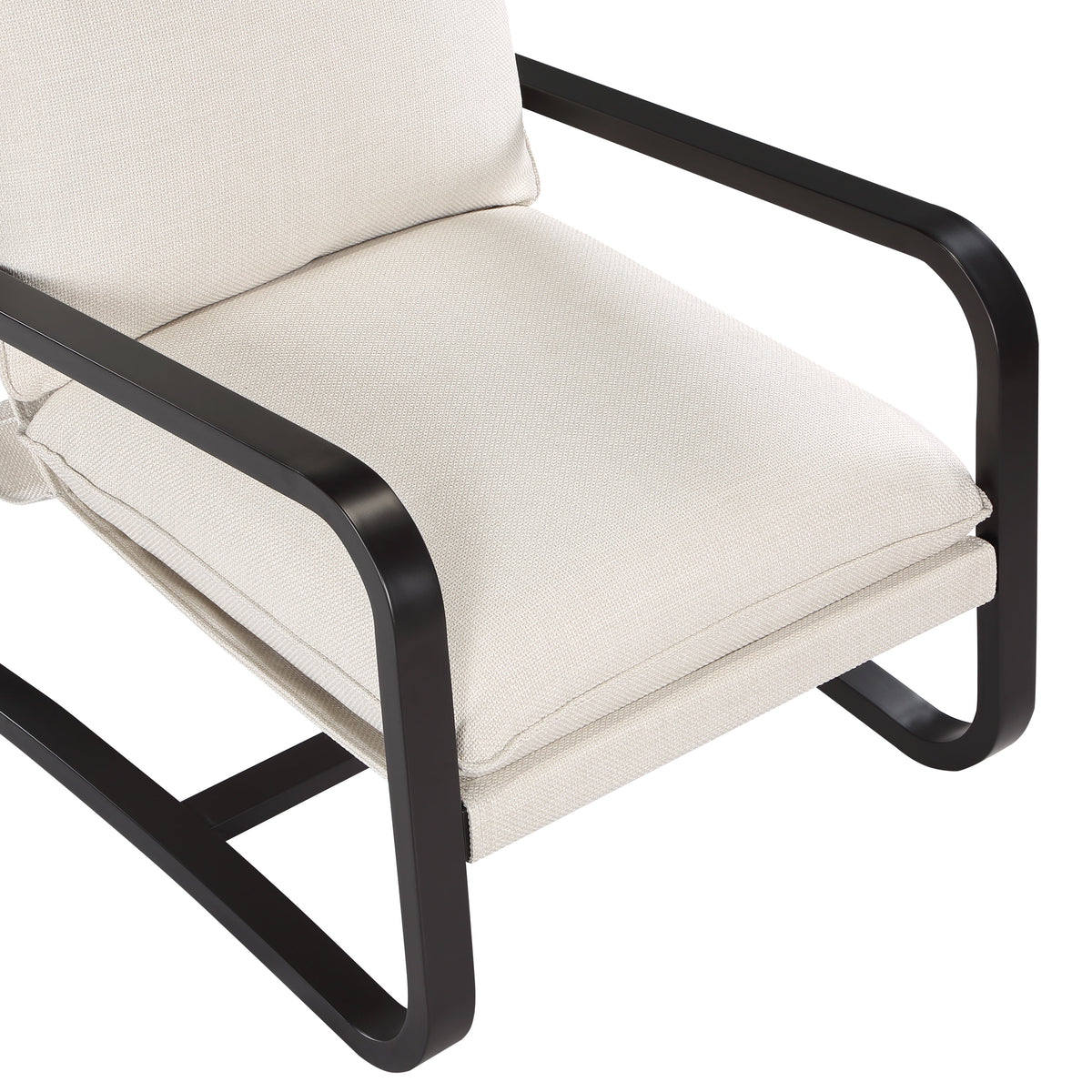 Blaire Sling Chair Upholstered in Oatmeal Fabric